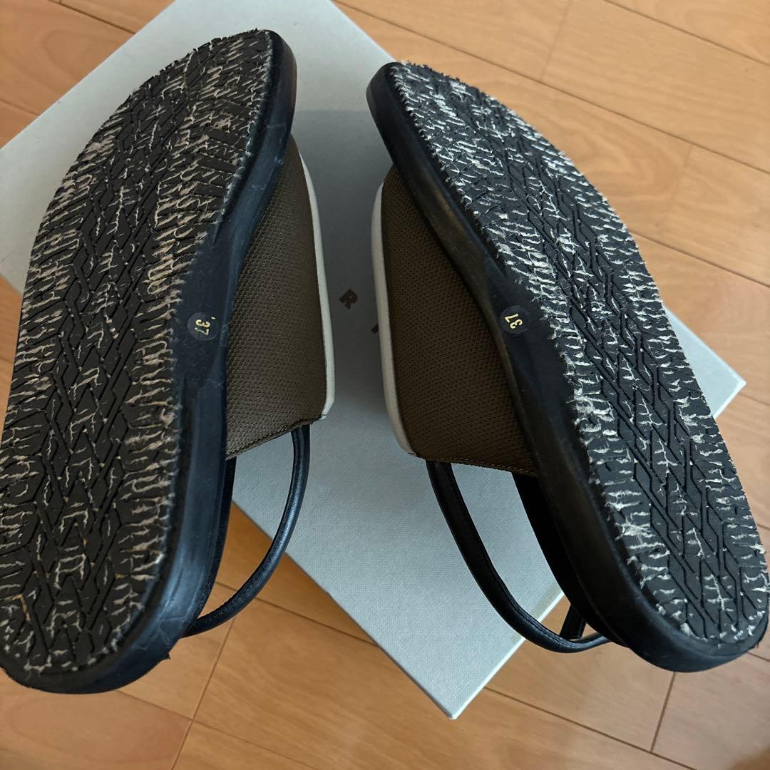MARNI マルニサンダル ブラック・ホワイト カーキ箱付き37