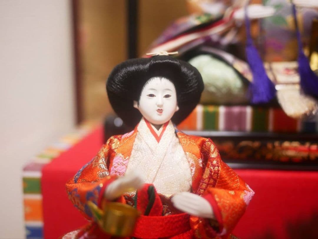 雛人形★ガラスケース入り★ひな祭り★オルゴール付★電灯付き