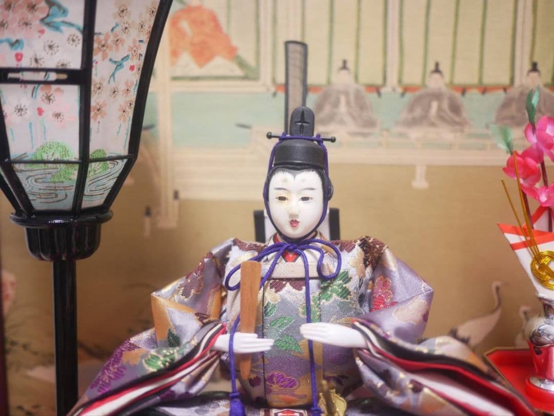 雛人形★ガラスケース入り★ひな祭り★オルゴール付★電灯付き