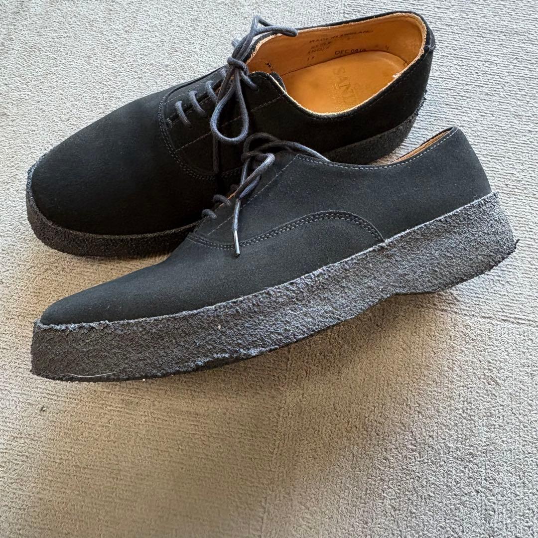 SANDERS サンダース スウェード マッドガード 黒 6ハーフ 内羽根