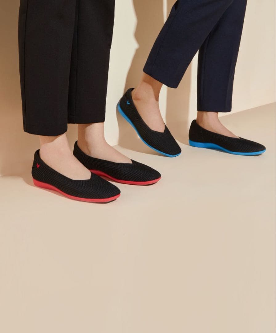 VIVAIA ビバイア スクエアトゥ 超軽量 厚底 フラットシューズ