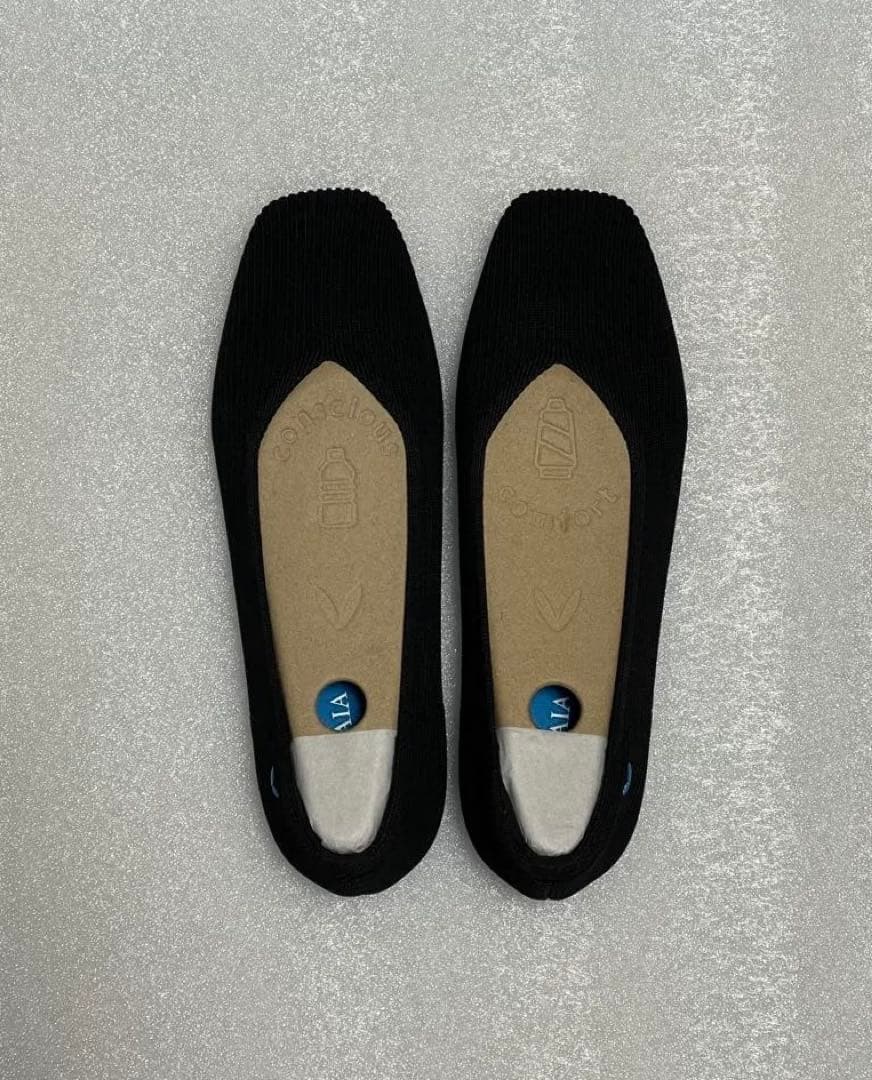 VIVAIA ビバイア スクエアトゥ 超軽量 厚底 フラットシューズ