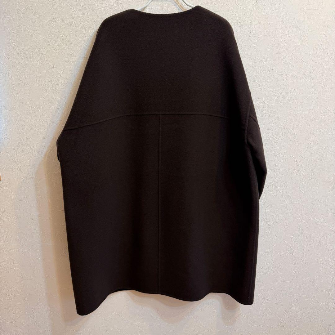 【極美品】IENA MANTECO PURE リバーハーフコート 36 ブラウン