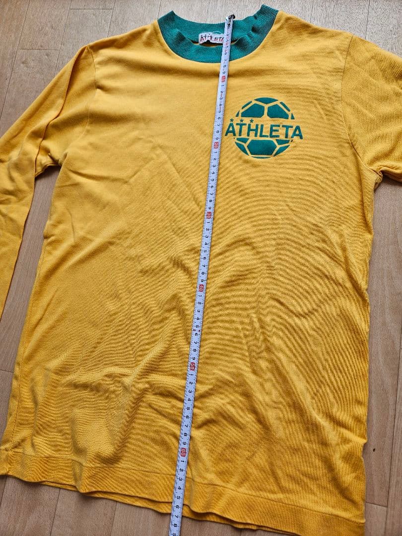 ⭐︎⭐︎⭐︎ATHLETA 昭和　イエロー×緑　 長袖サッカーシャツ