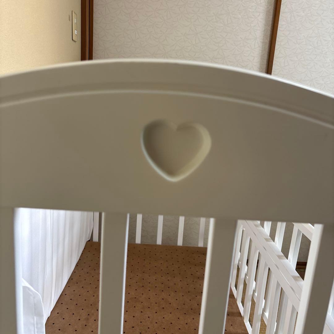 ベビーベッド NEWプロヴァンス キャスター付き 木製 国産 木製ベビーベッド