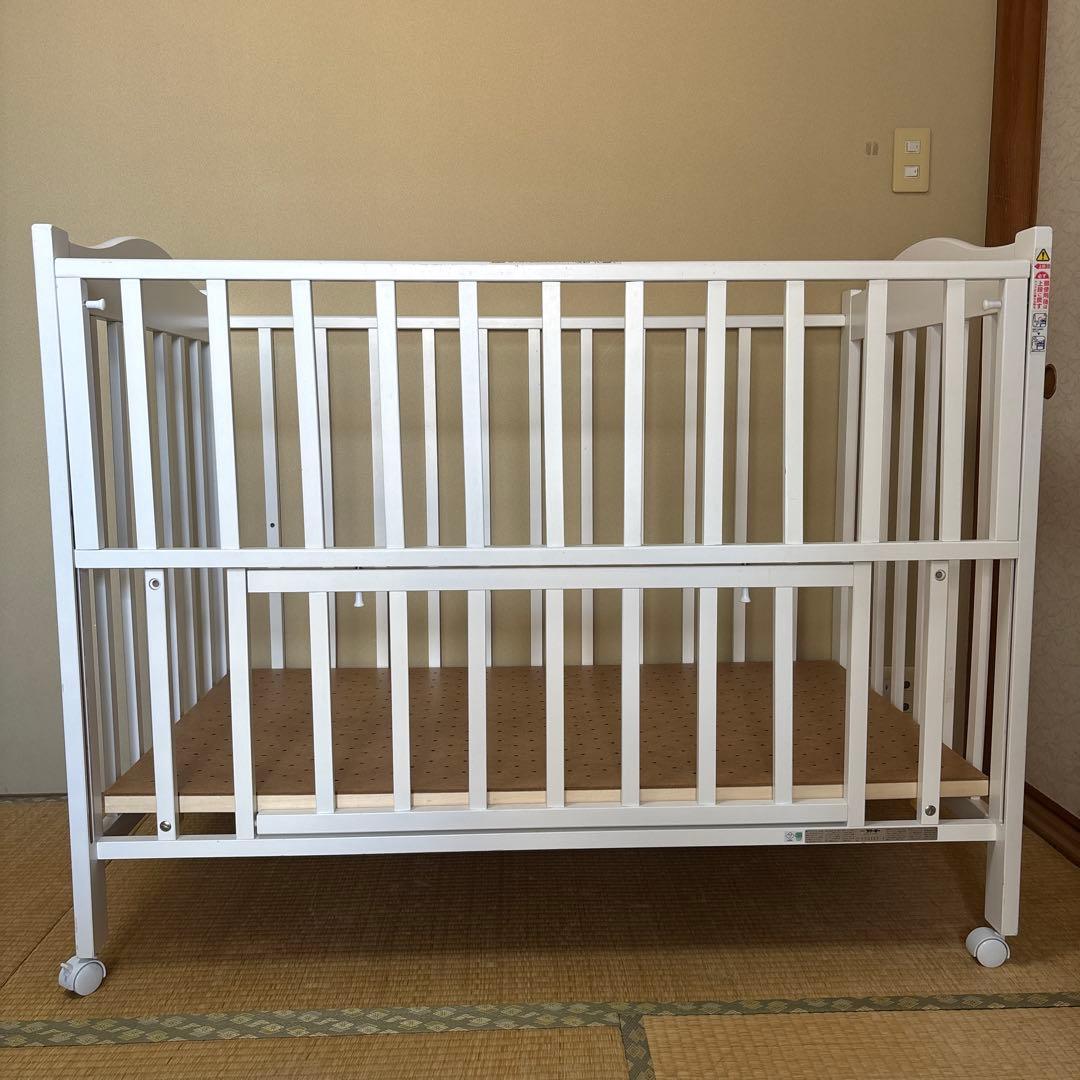 ベビーベッド NEWプロヴァンス キャスター付き 木製 国産 木製ベビーベッド