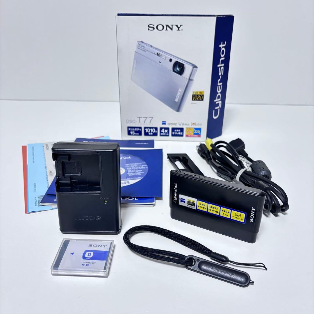 SONY Cyber-shot DSC-T77 デジタルカメラ　デジカメ　黒