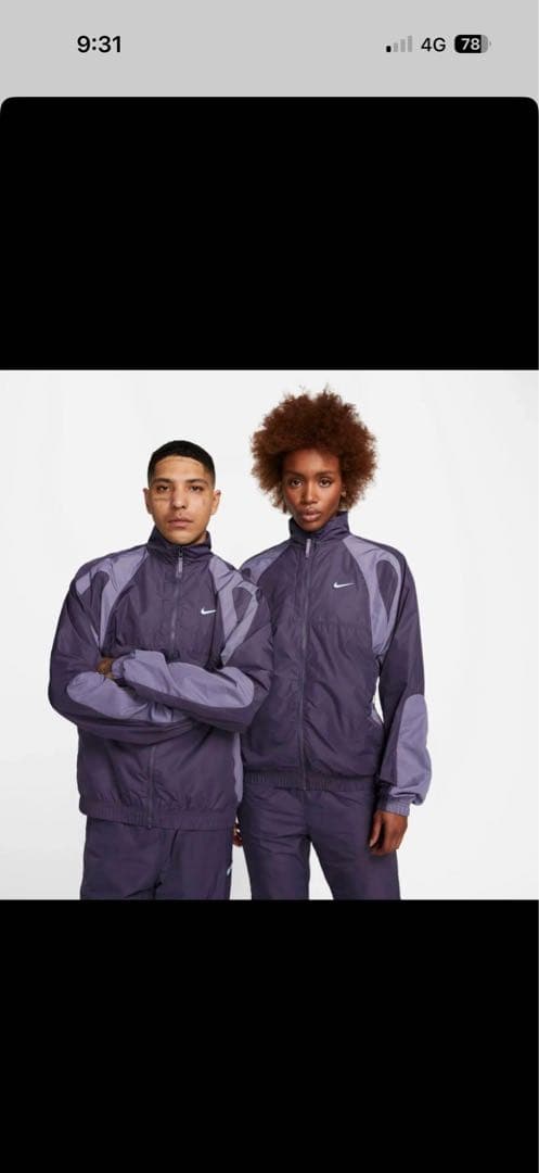 Nike NOCTA M ダークパープル ナイロンジャケット　パンツセットアップ