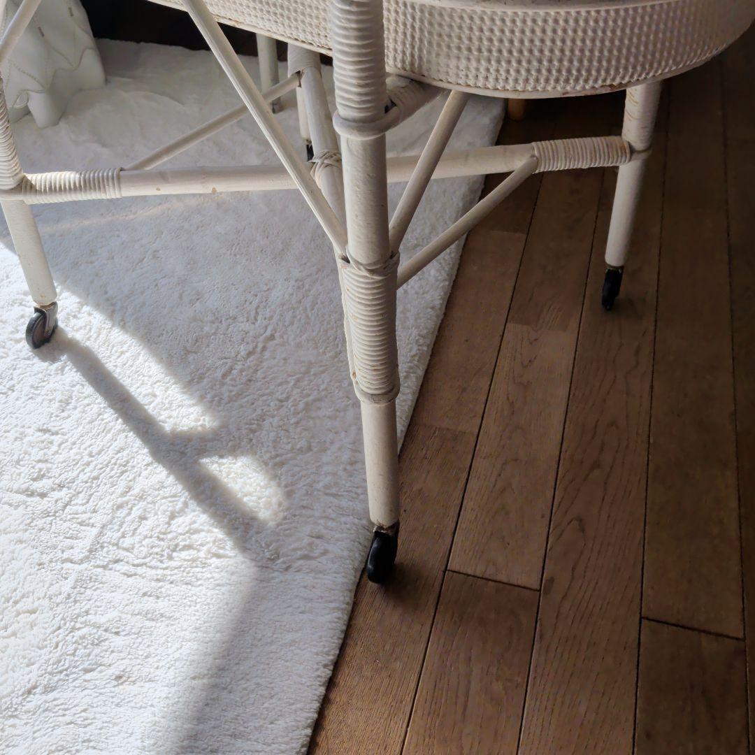 アンティーク　ベビーバスケット ホワイト　シャビーシック