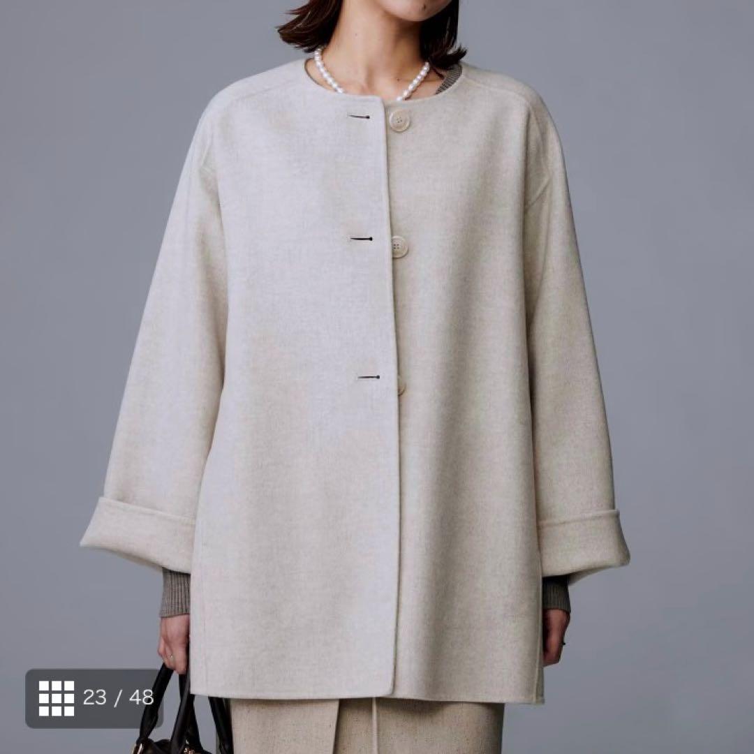 極美品♡ アンタイトル ミディ丈 軽やか セミラグランリバー コート 今季