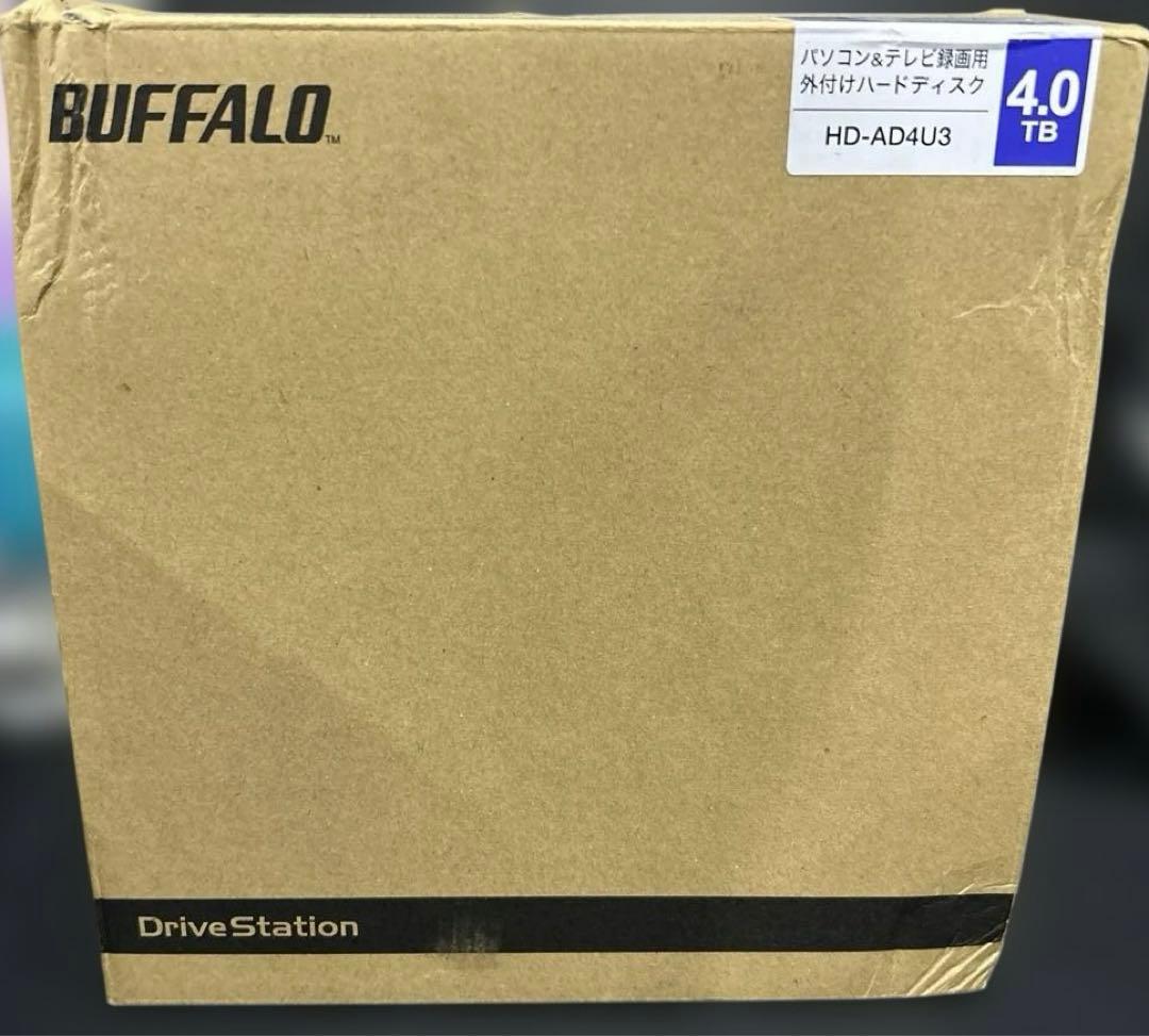 テレビ録画対応　バッファロー 外付けHDD HD-AD4U3 4TB