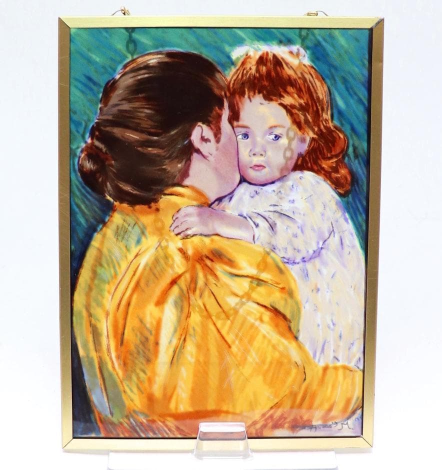 マタニティ・キス ヴィンテージ ステンドグラス メアリ―・カサット 母と子