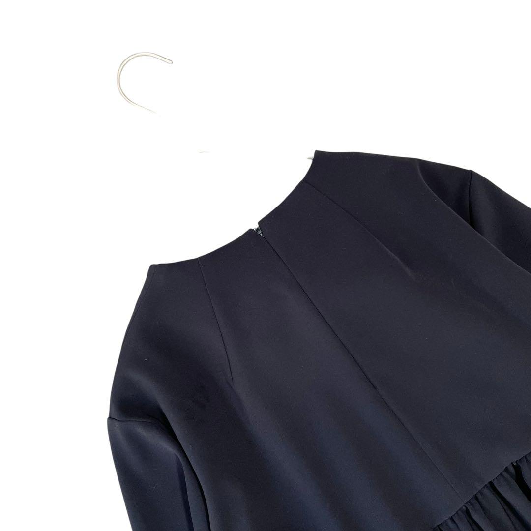 現行✨未使用級✨yori セレモニーリボンブラウス フォーマル ネイビー 38