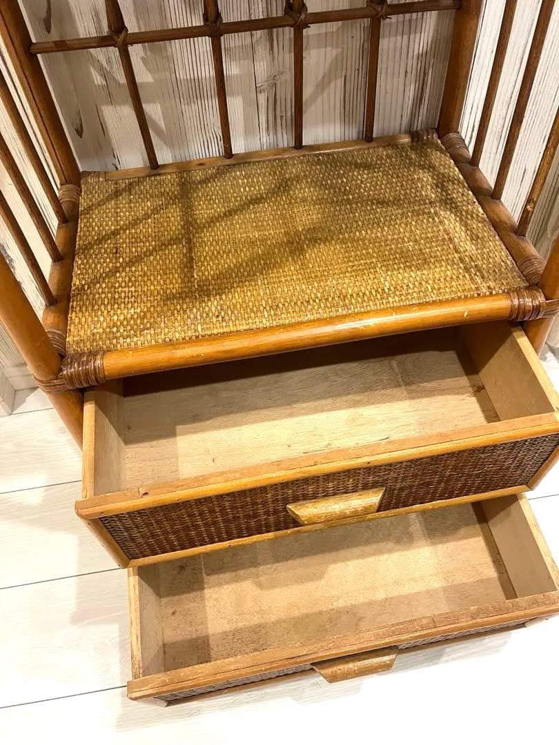 アーチ型ラタン チェスト 籐チェスト 籐タンス 収納棚