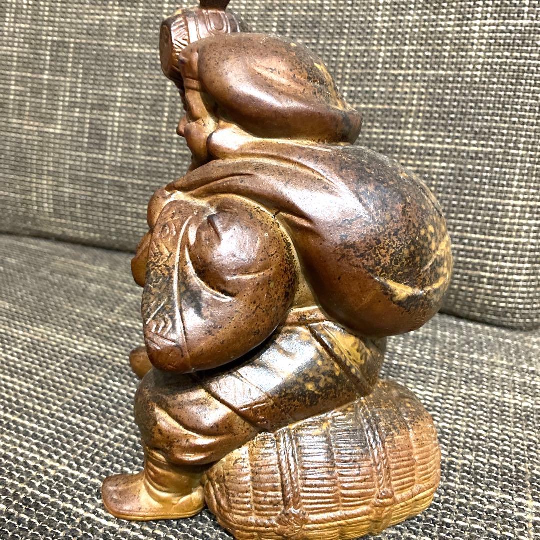 大黒天 備前焼 木村陶峰