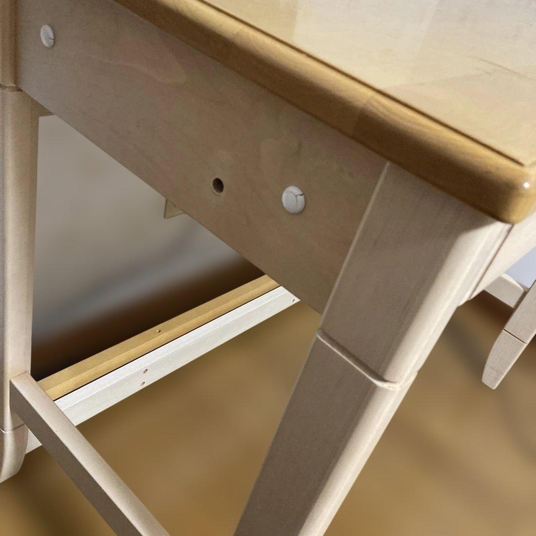 ナチュラルウッド 学習机 引き出し2段