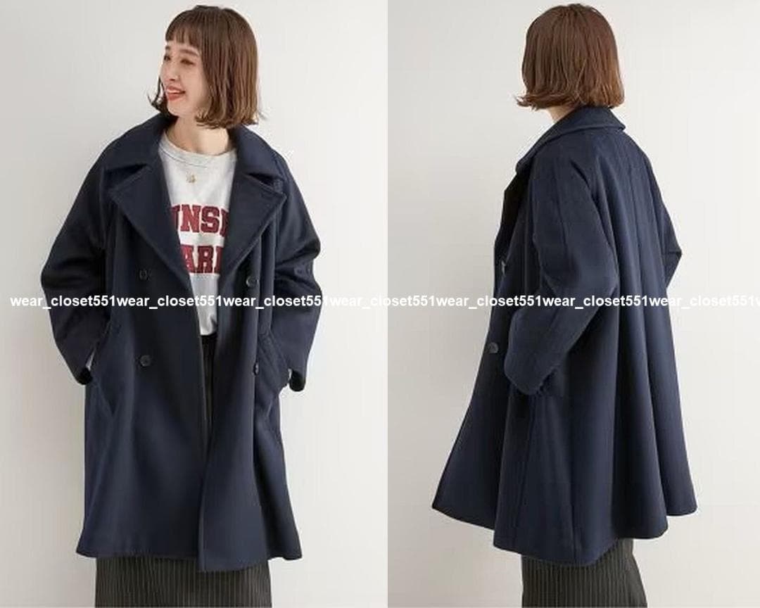 2024 B.C STOCK☆Wビーバーテントライントレンチコート F ネイビー