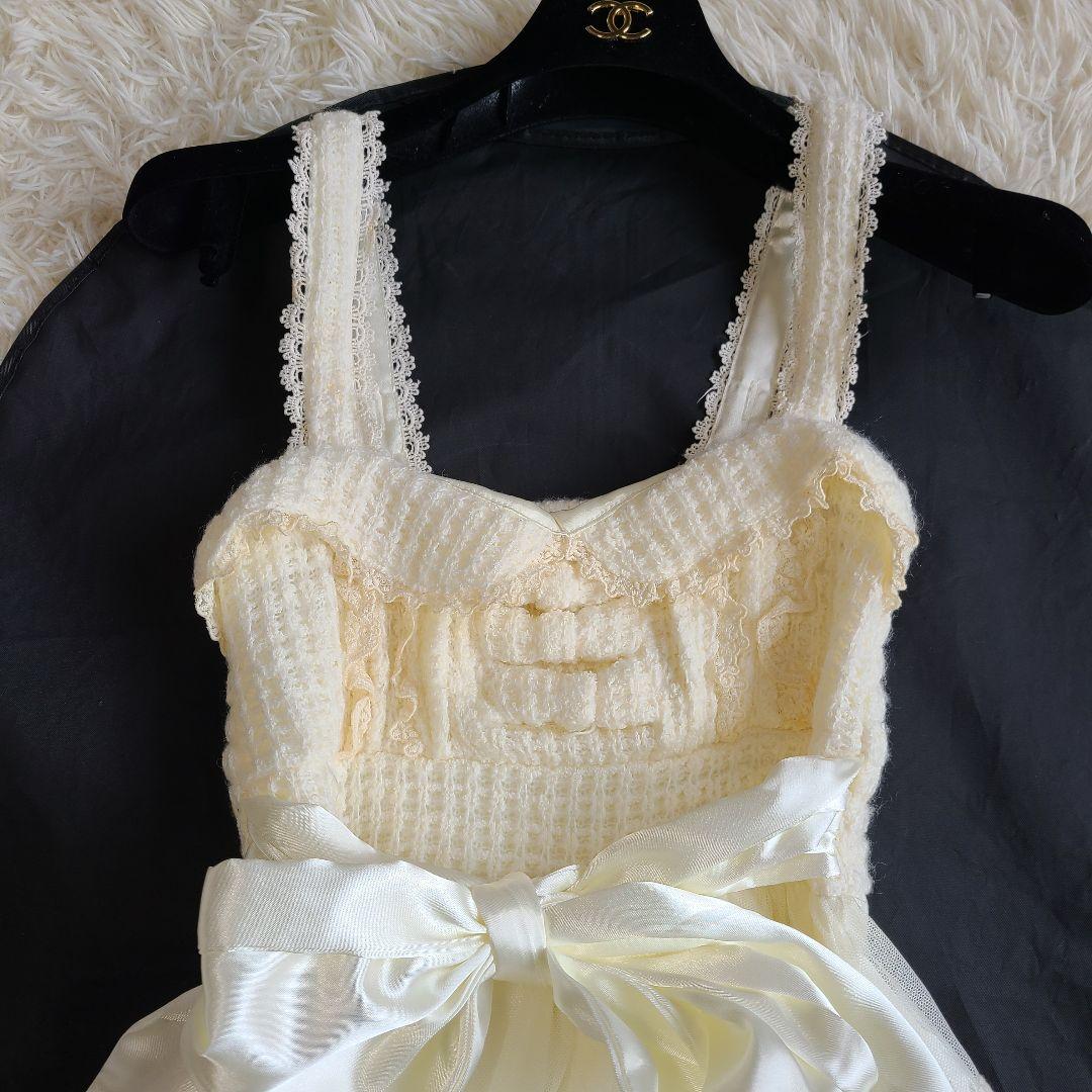 美品✨リズリサ ボアコート ワンピース 2点セット フリル チュール リボン