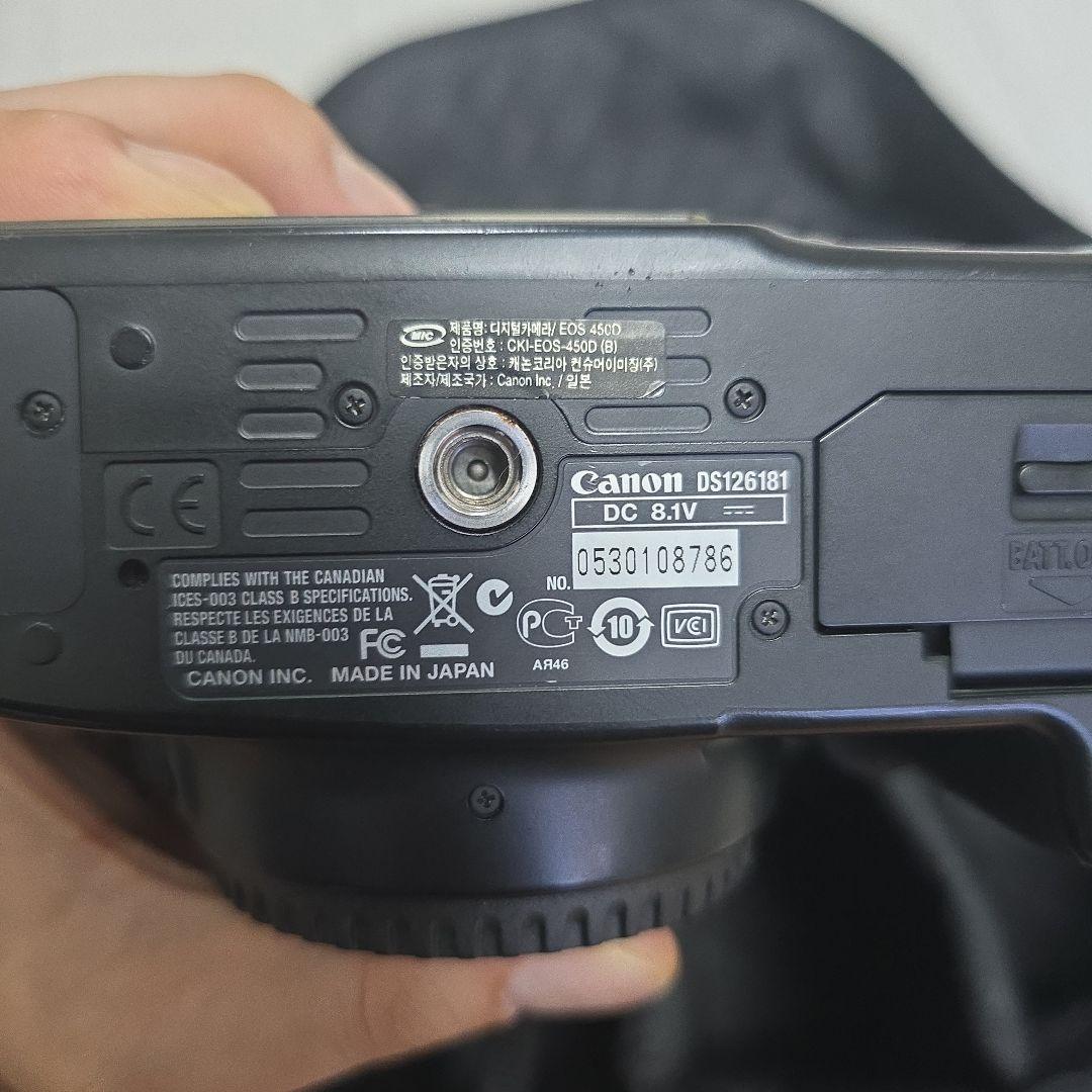 Canon EOS 450D デジタルカメラ 本体、レンズ、かばん付きセット