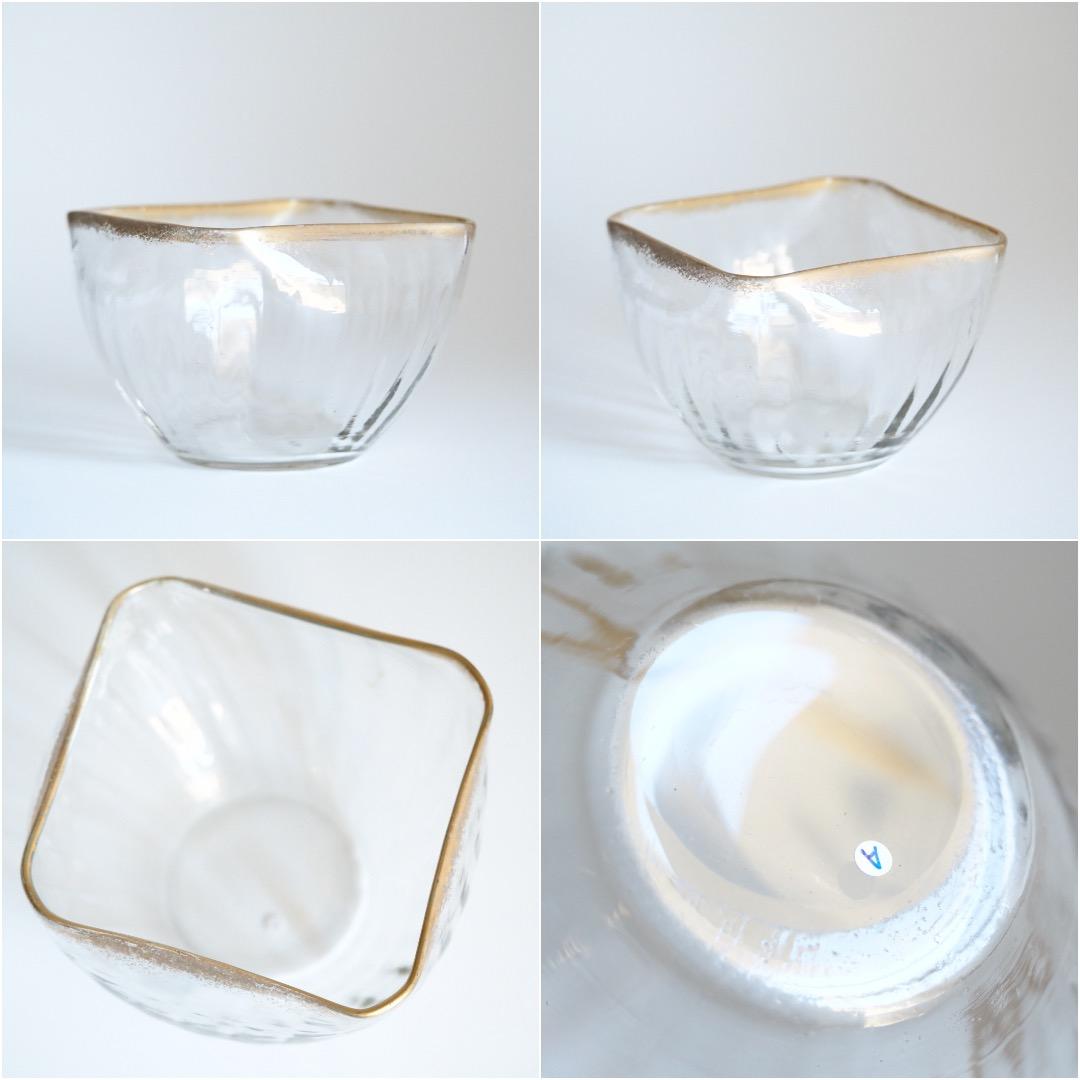 専用ページ　モーゼル 金彩 鉢 向付 6客セット GT10 / 角鉢 うつわ