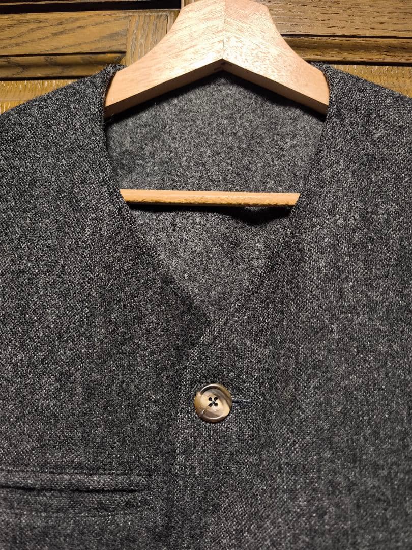 美品　S.E.H KELLY ウールジレベスト　チャコールグレー　サイズS