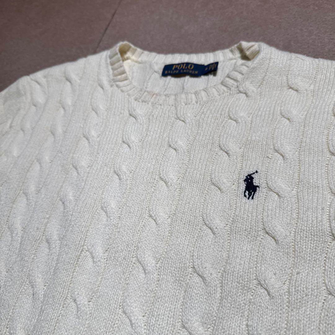 Polo Ralph Lauren セーター　ケーブルニット　コットン　綿　M