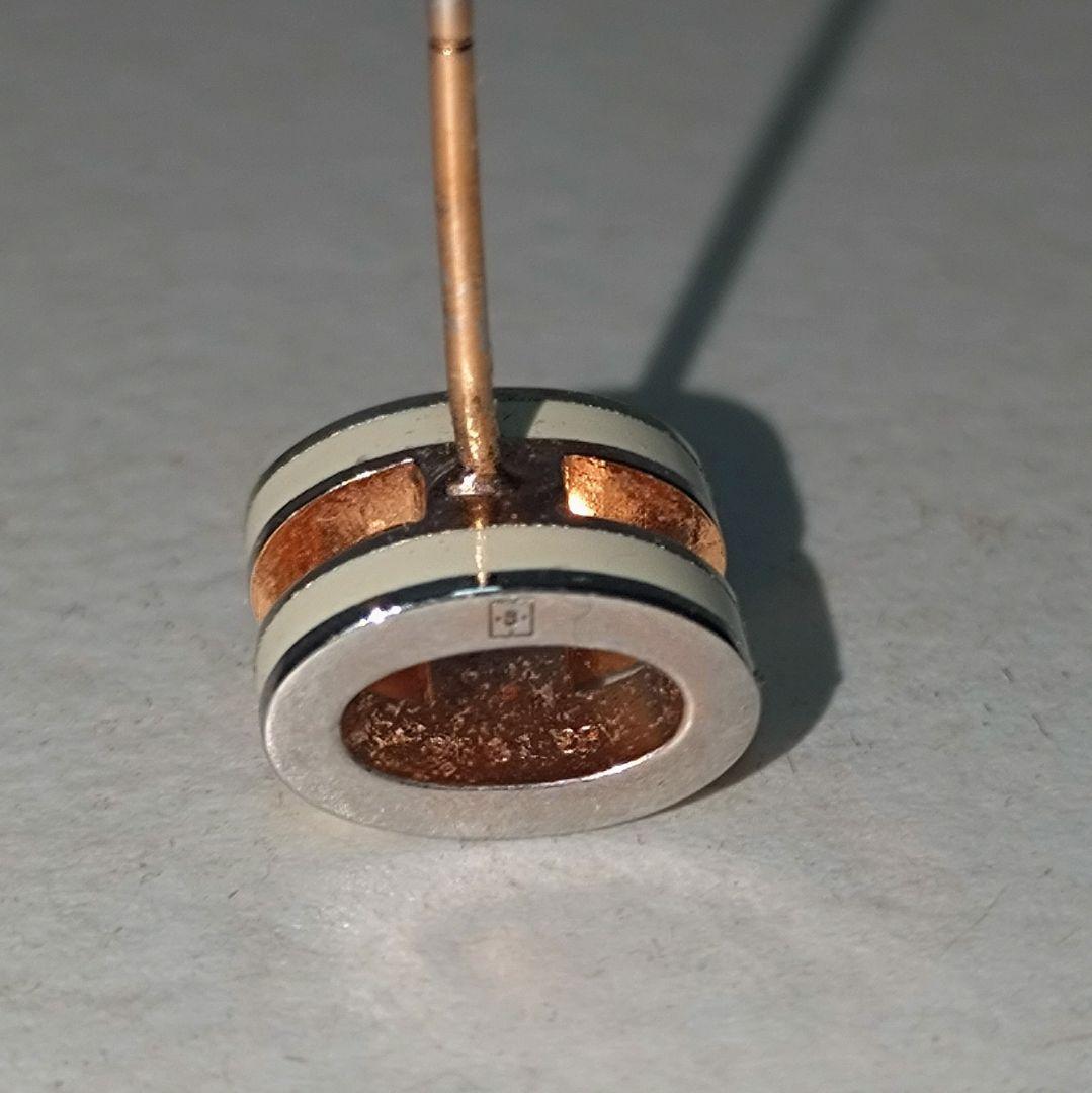 HERMES エルメスピアスポップアッシュミニポップHホワイト/ピンクゴールド