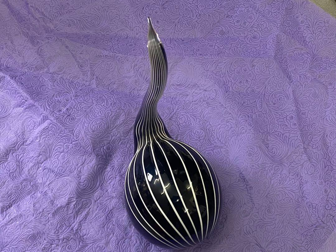 リヴィオ・セグーゾ作　ムラーノガラス　「ブラックスワン」　イタリア　1980年代