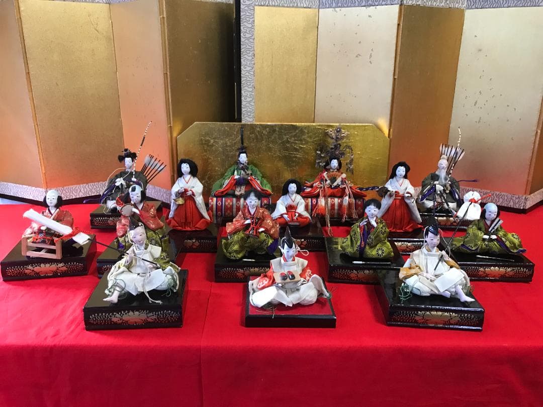 《特注品　珍品　希少》大正時代のお雛様 極小芥子雛15人揃 ひな祭り 雛人形