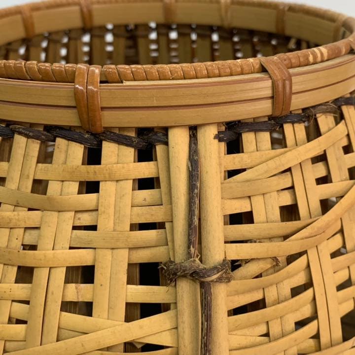 【籠花入21】宗全籠　手無し★竹美斉　高さ19㎝