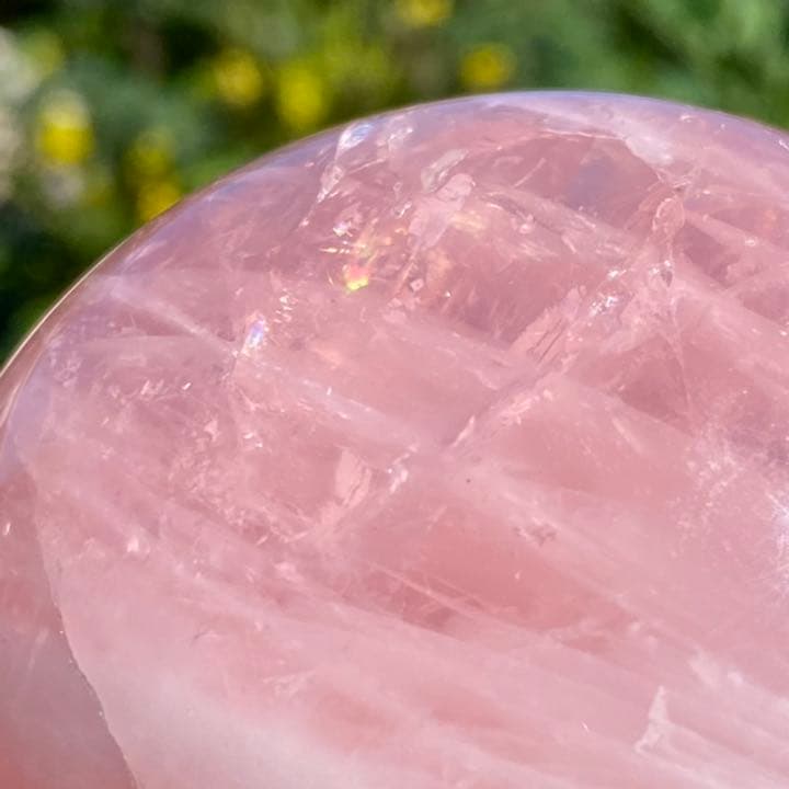 （rose3）極上高品質スターディープローズクォーツ 73㎜丸玉スフィア