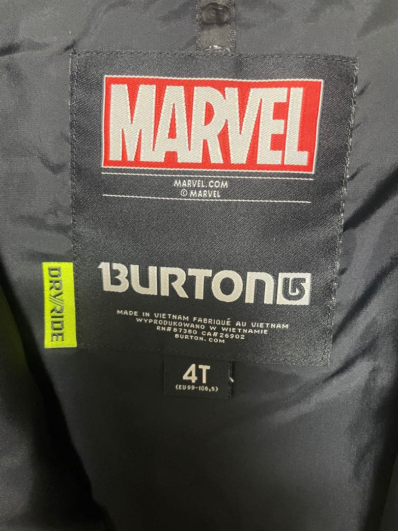 MARVEL BURTON キッズ用スノーウェア 4T⭐︎外遊び110〜120美品