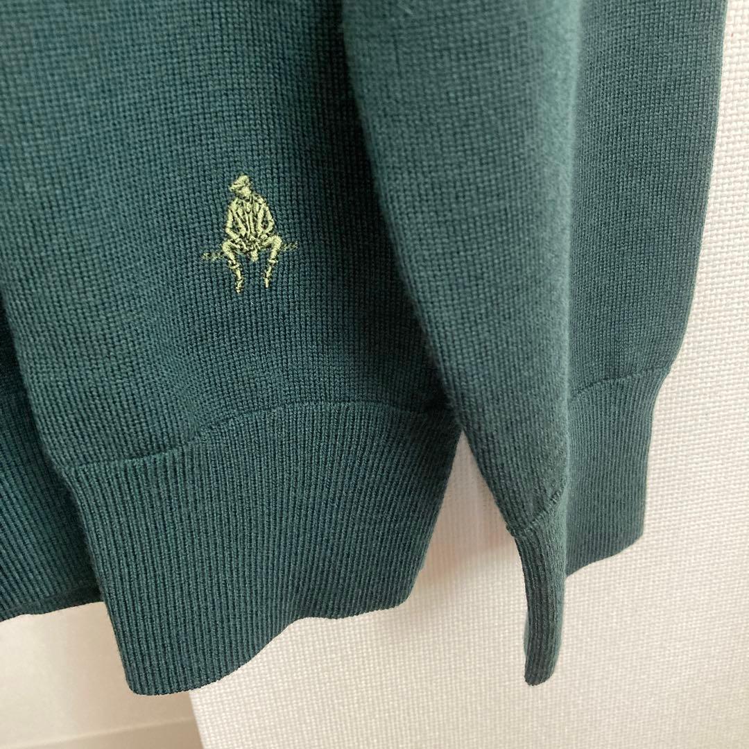 新品Paul Stuart メンズハイネックセーター メリノウール L グリーン