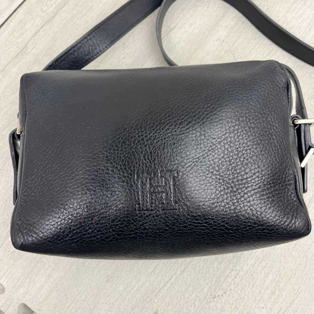 現行品☆ ヒロフ　ショルダーバッグ　ヴィータ　Hロゴ　シボ　ネイビー　2way