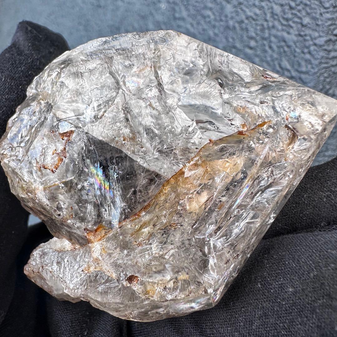 超高波動☆エネルギーの浄化❗️ハーキマー水晶レインボー☆パワーストーンA1527