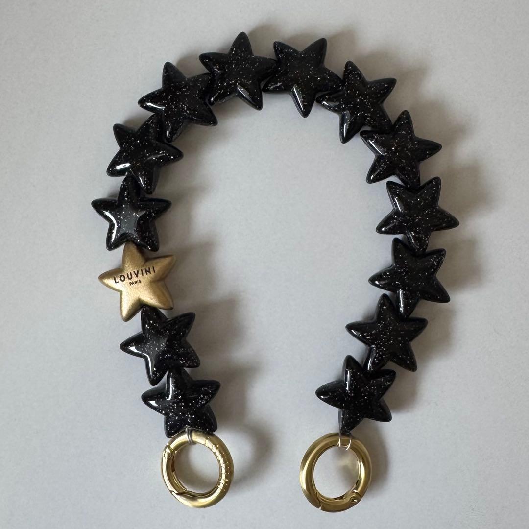 【新品】 LOUVINI ハンドストラップ PETIT ETOILE BLACK