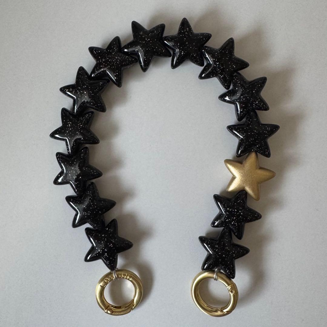 【新品】 LOUVINI ハンドストラップ PETIT ETOILE BLACK