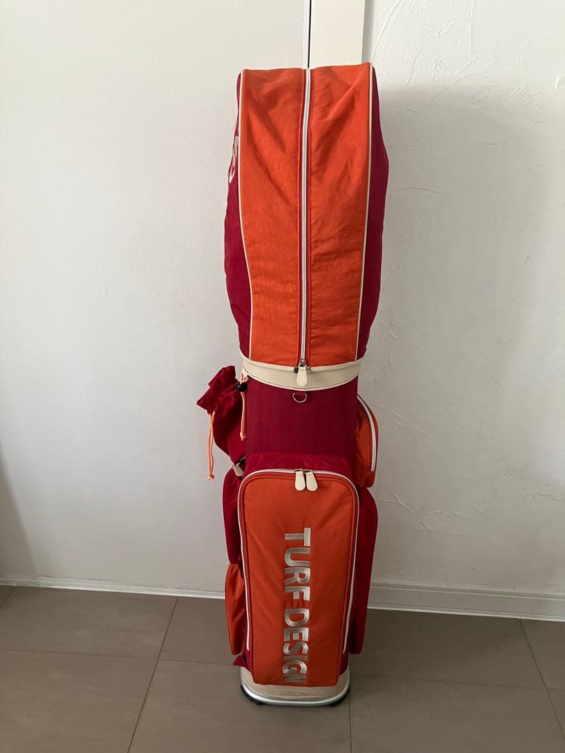 K*S様 TURF DESIGN キャディバッグ 赤オレンジ