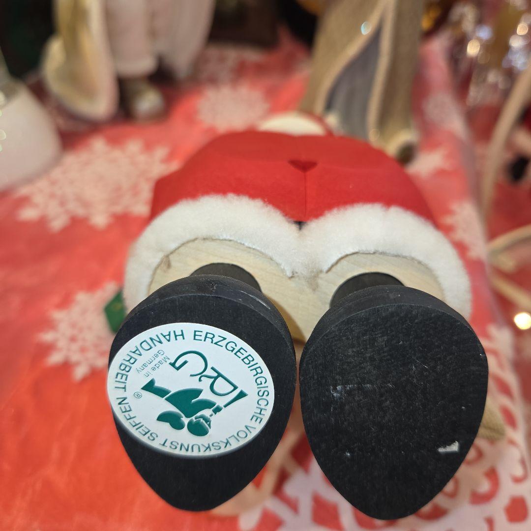 サンタクロース 木製飾り 約20cm