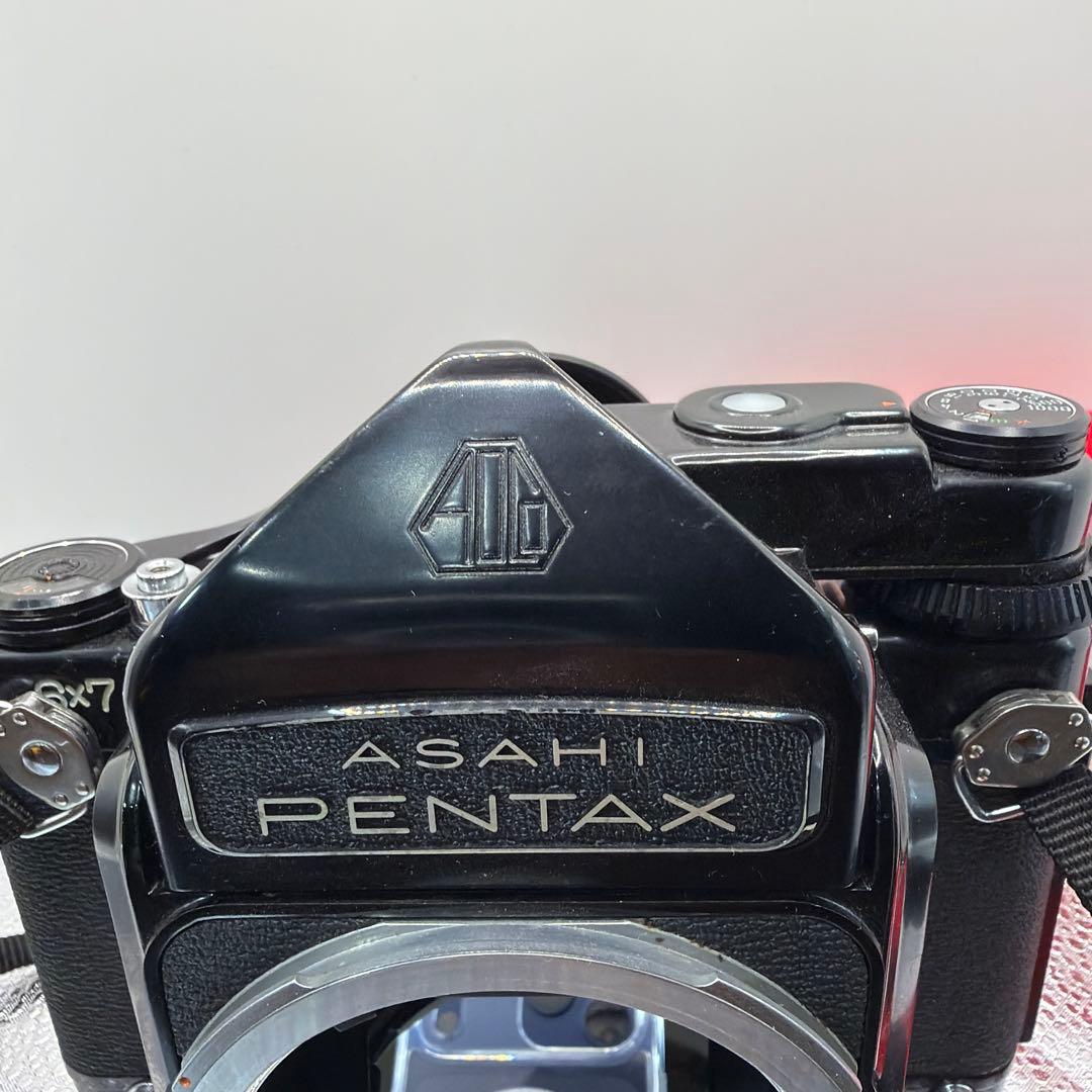 と*ー様 Pentax 6X7 ブラック ボディ　ウッドハンドル付き