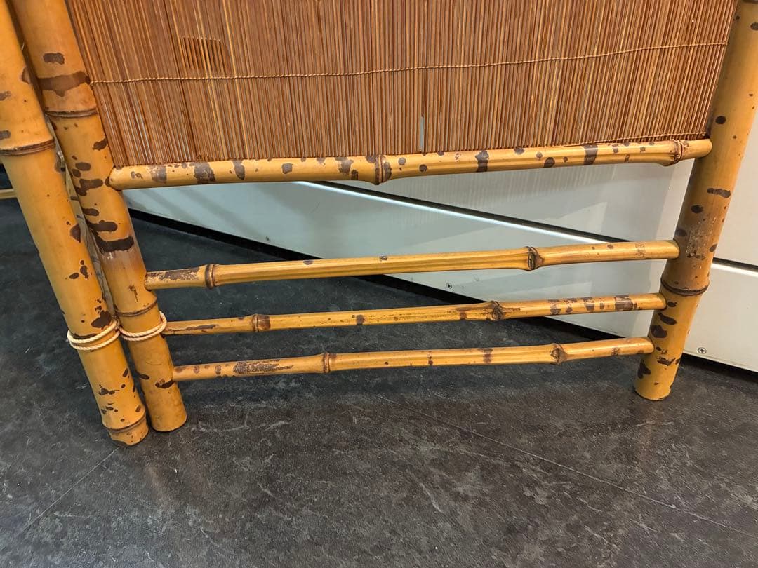 ついたて　衝立　4面　竹製　痛み無し　中古　和風　日本製　パーテーション　室内用