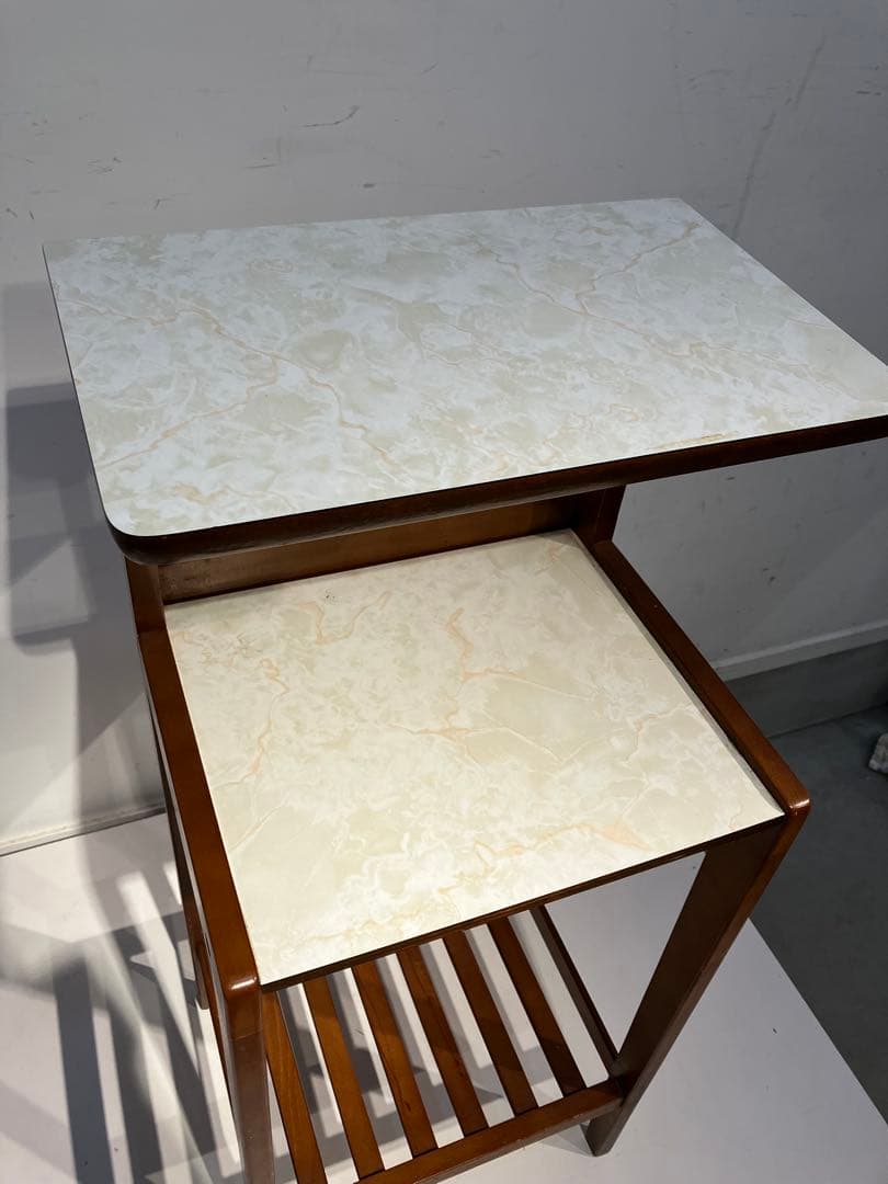 オールド、カリモク、飾り棚、花台、電話台、コンソール、サイドテーブル、レトロ