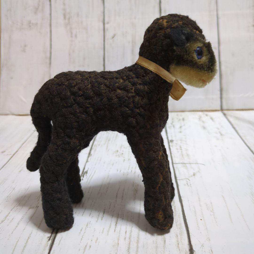 ヴィンテージ シュタイフ ペルシャラムのSwaple 黒羊 Steiff ドイツ