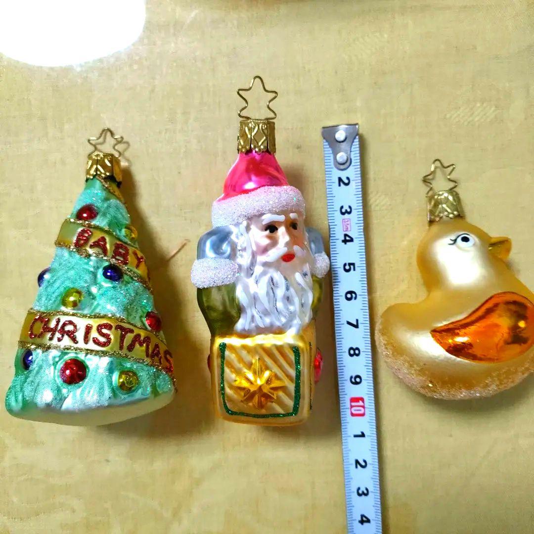 ドイツINGE-GLAS Baby's First Christmas 3個飾り