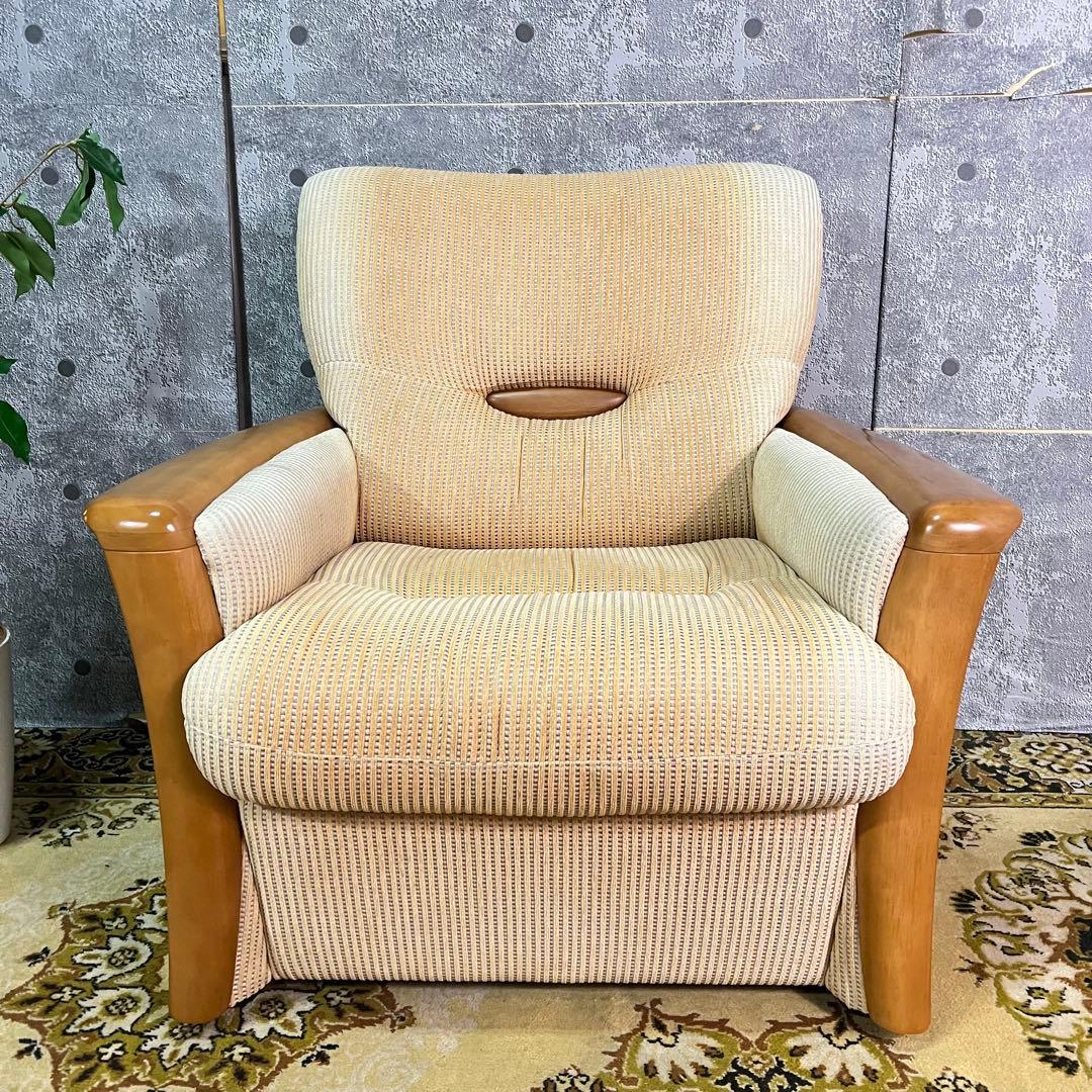 ꧁カリモク家具 karimoku꧂1人掛けアームソファ 1P リビングチェア