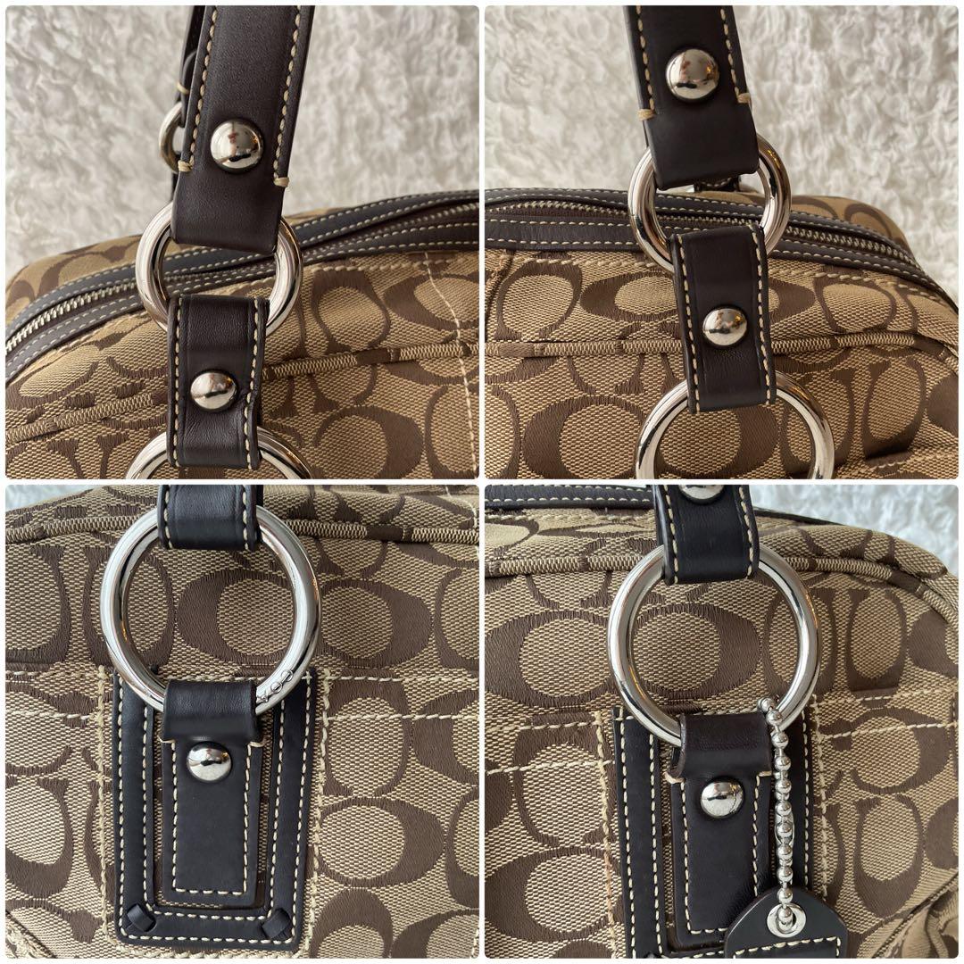 コーチ 10605 シグネチャー ショルダーバッグ キャンバス/レザー