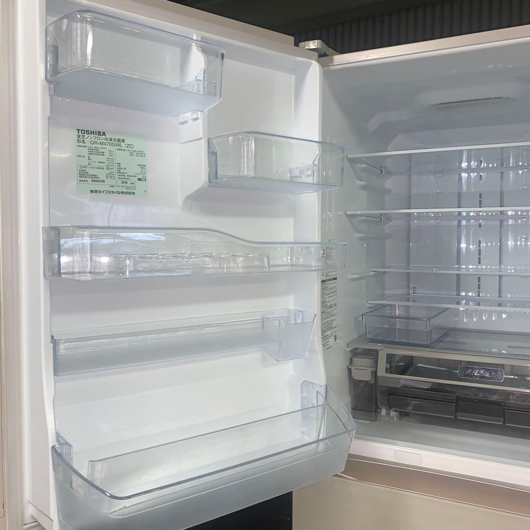 9r75 TOSHIBA 465L 冷蔵庫 GR-M470GWL(ZC) 18年
