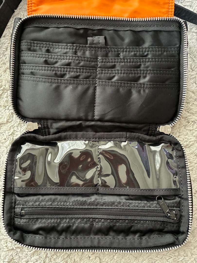 PORTER ブラック ショルダーバッグ サコッシュ