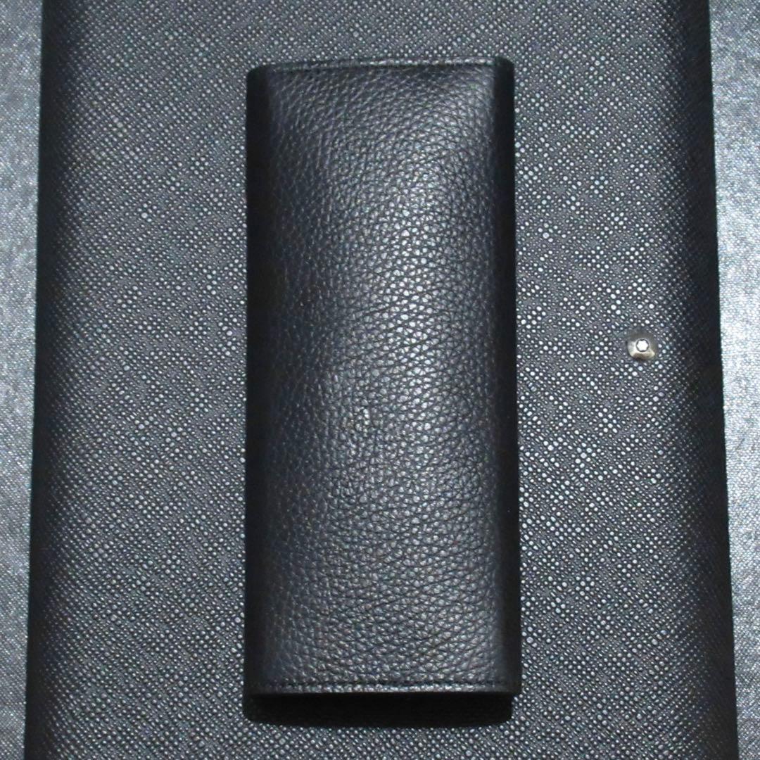 モンブラン ペンケース ペンポーチ ソフトグレイン 2本用 126265