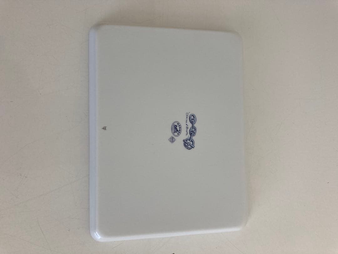 HERMES エルメス シェーヌダンクル スクエア ミニ プレート　箱付